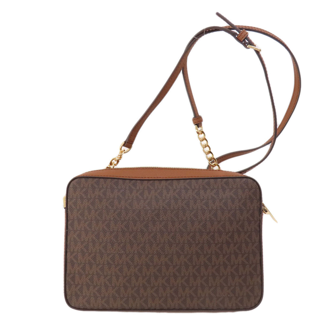 MICHAEL KORS Shoulder Bag PVC Brown MK signature