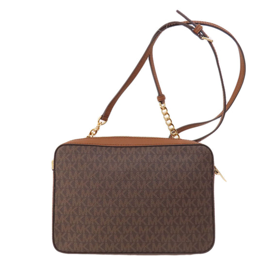 MICHAEL KORS Shoulder Bag PVC Brown MK signature
