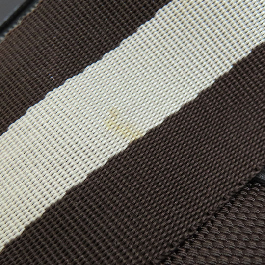 BALLY Shoulder Bag canvas Brown Barry Stripe Women Used Authentic