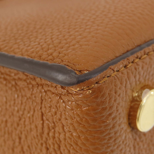 MICHAEL KORS Handbag leather Brown logo 2WAY Women Used Authentic