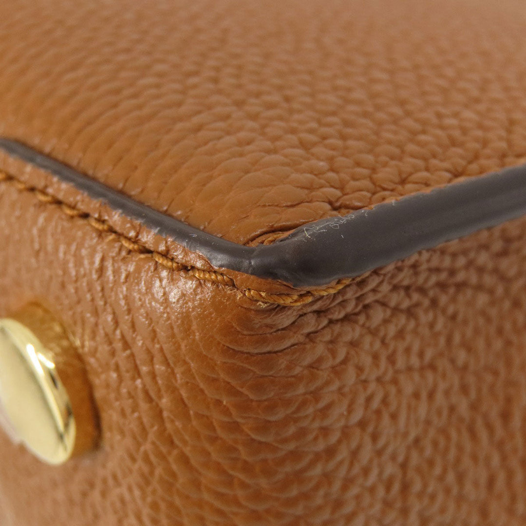 MICHAEL KORS Handbag leather Brown logo 2WAY Women Used Authentic