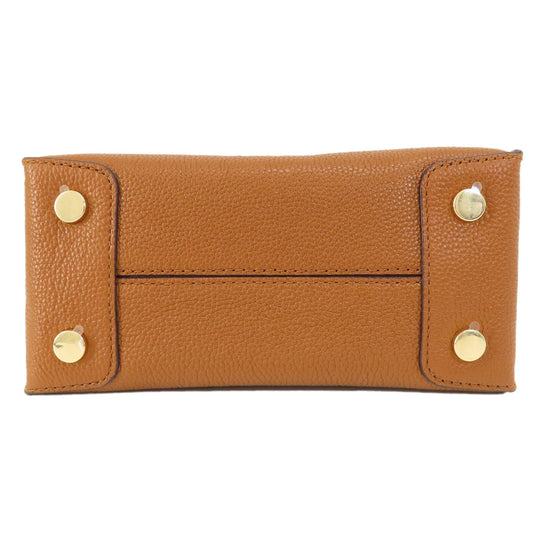 MICHAEL KORS Handbag leather Brown logo 2WAY Women Used Authentic