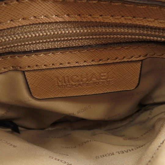 MICHAEL KORS Handbag leather Brown logo 2WAY Women Used Authentic