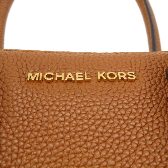 MICHAEL KORS Handbag leather Brown logo 2WAY Women Used Authentic