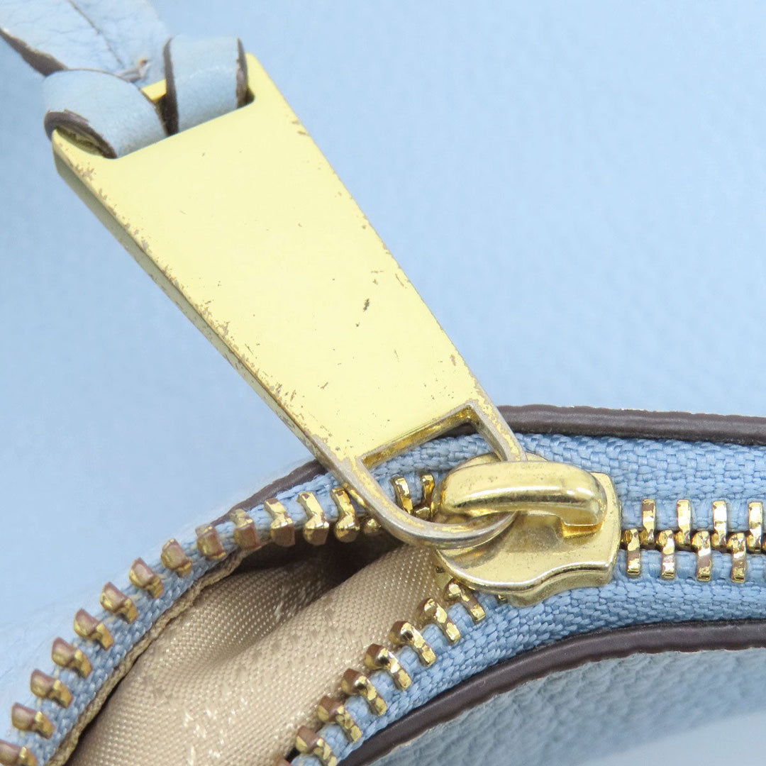 MICHAEL KORS Shoulder Bag leather blue one belt Women Used Authentic