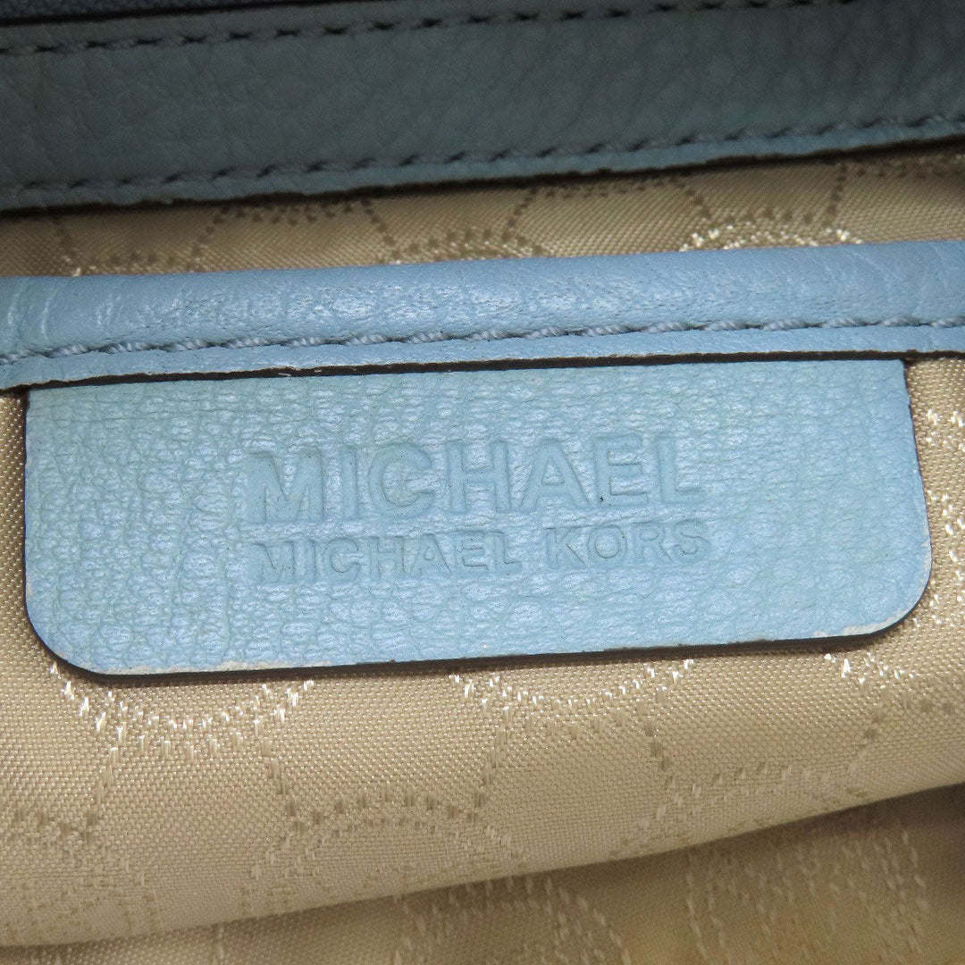 MICHAEL KORS Shoulder Bag leather blue one belt Women Used Authentic