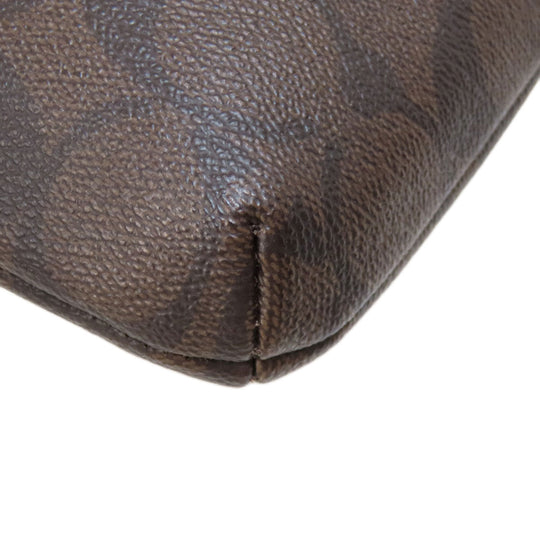 COACH Shoulder Bag F52657 PVC black Signature Women Used Authentic