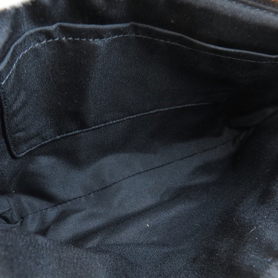 COACH Shoulder Bag F52657 PVC black Signature Women Used Authentic