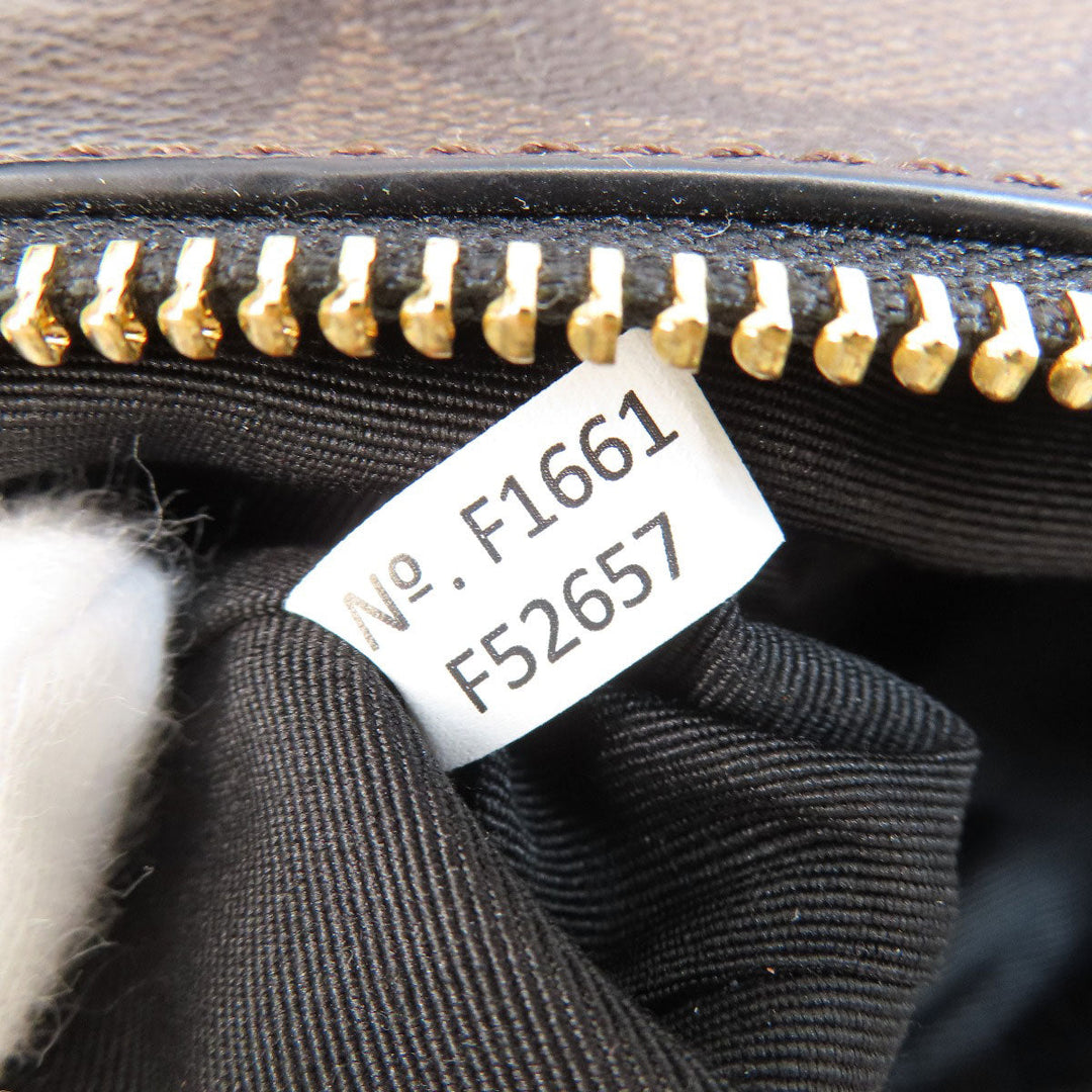 COACH Shoulder Bag F52657 PVC black Signature Women Used Authentic