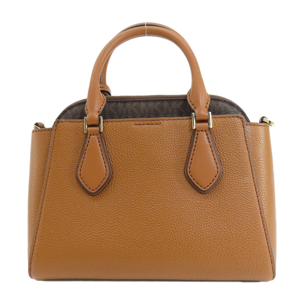 MICHAEL KORS Handbag leather Brown 2WAY Women Used Authentic