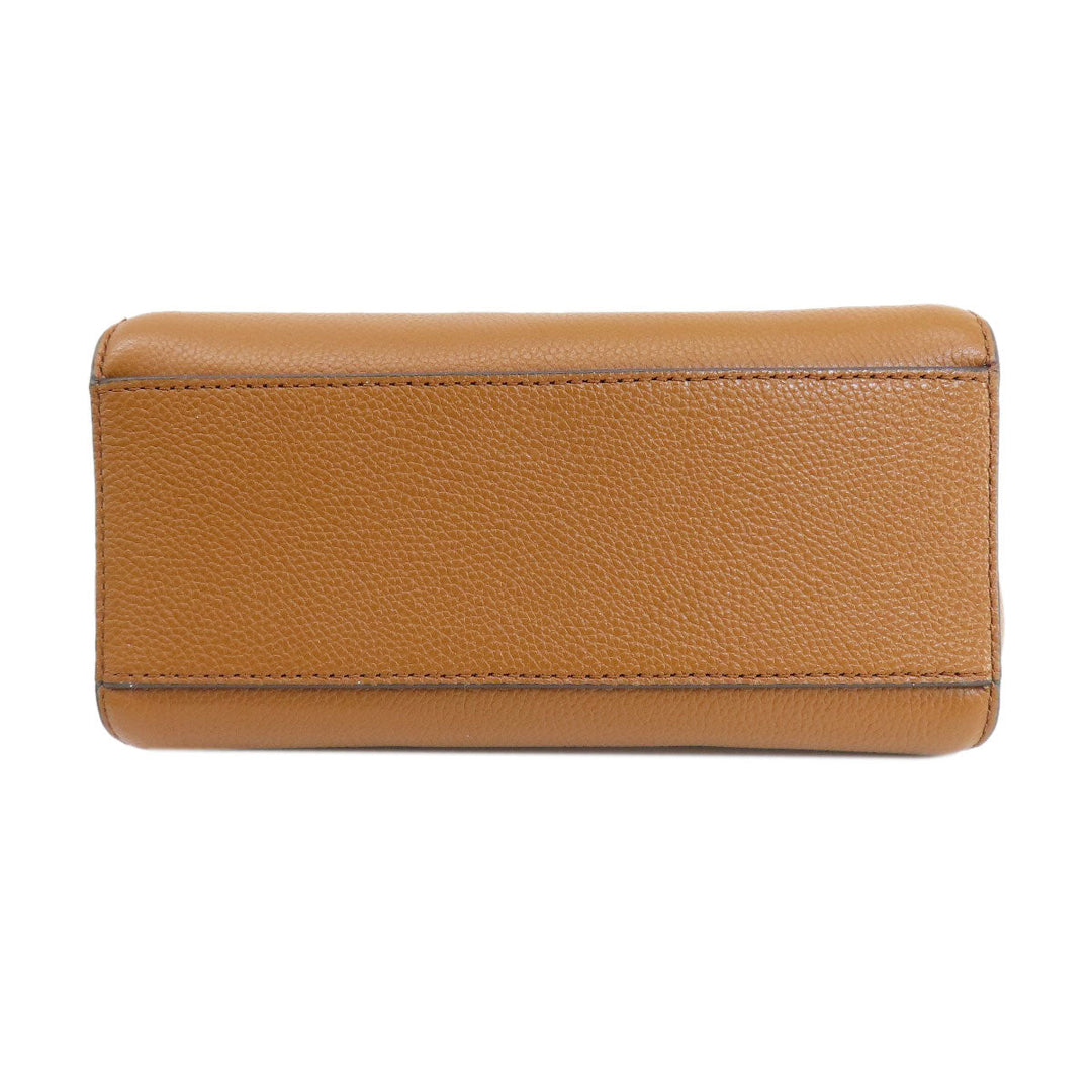 MICHAEL KORS Handbag leather Brown 2WAY Women Used Authentic