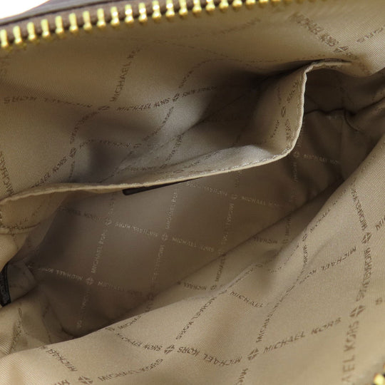 MICHAEL KORS Handbag leather Brown 2WAY Women Used Authentic