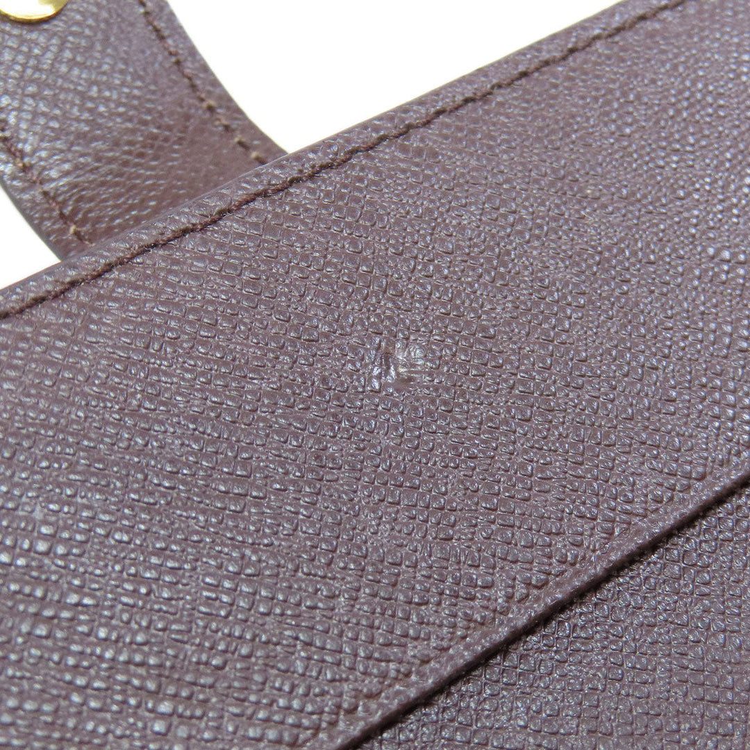 LOUIS VUITTON Bifold Wallet M61668 Damier canvas Brown Compact zip