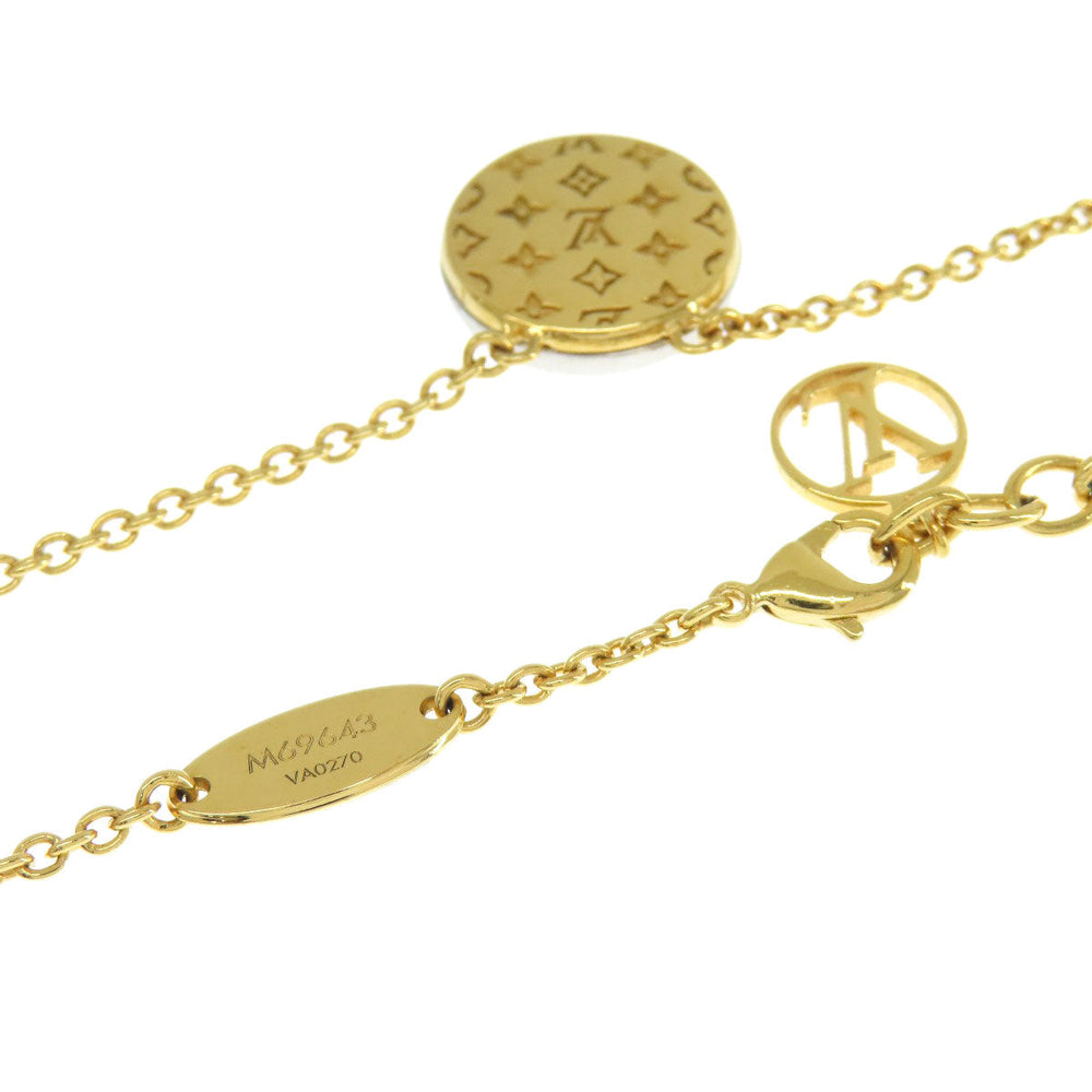 LOUIS VUITTON Necklace M69643 metallic gold Collier LtoV Women Used Authentic