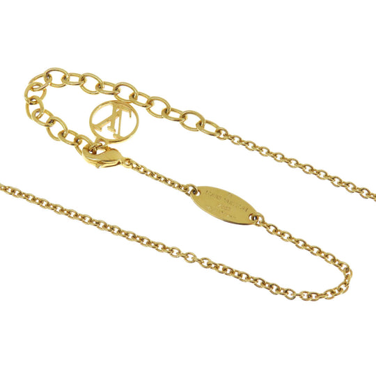 LOUIS VUITTON Necklace M69643 metallic gold Collier LtoV Women Used Authentic