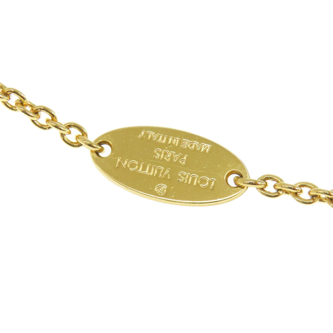LOUIS VUITTON Necklace M69643 metallic gold Collier LtoV Women Used Authentic