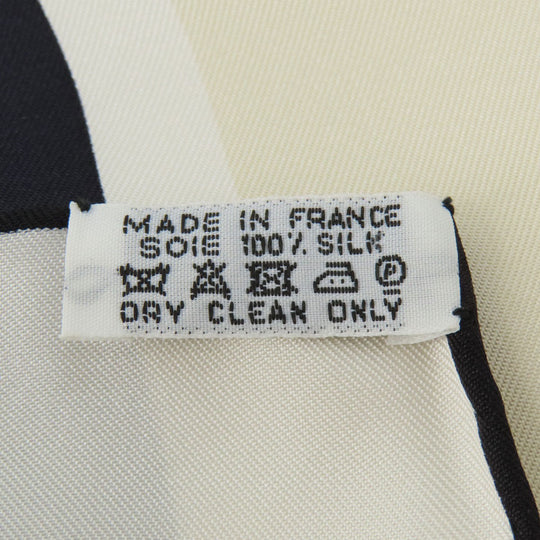 HERMES scarf silk white Carre90 logo Women Used Authentic