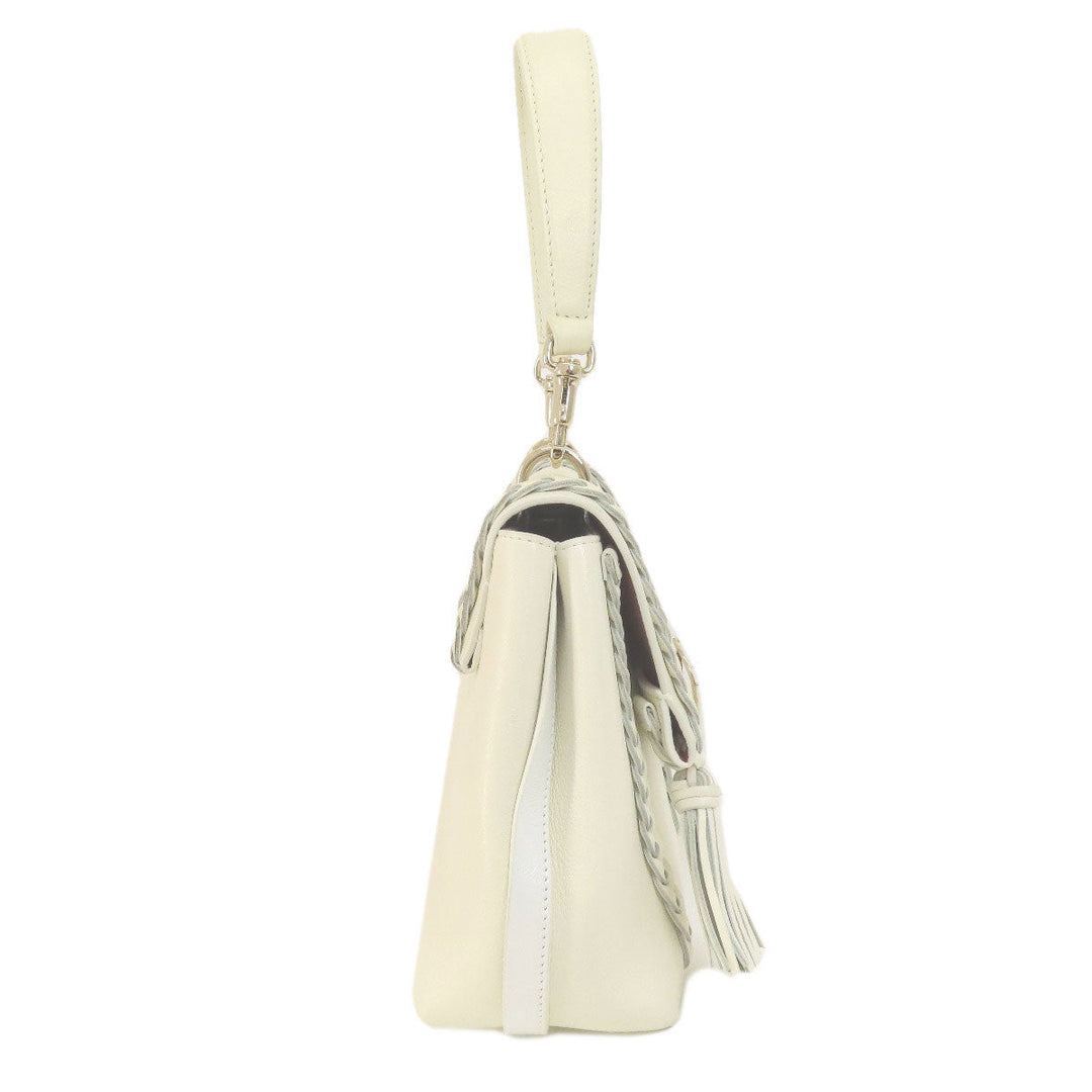 Chloe Handbag Calfskin white Penelope 2WAY Women Used Authentic