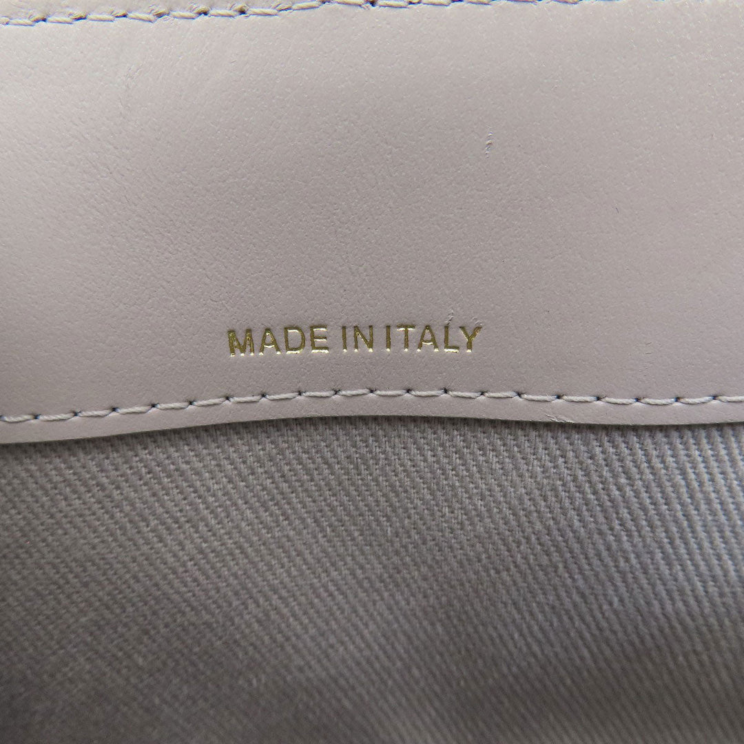 CHANEL Shoulder Bag Grained Calfskin Skin gray Matelasse Gold Metal