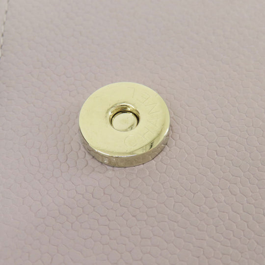 CHANEL Shoulder Bag Grained Calfskin Skin gray Matelasse Gold Metal