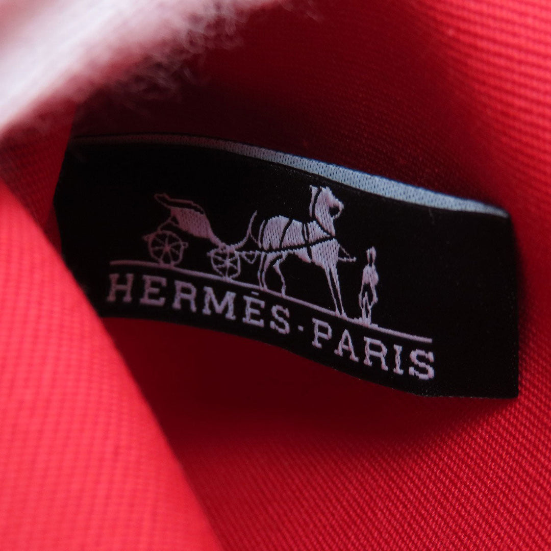 HERMES Handbag Towar Officche Red Herbag Zip PM Red SilverMetal Women Used Authentic