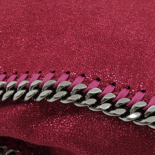 Stella McCartney Handbag Polyester, Lame pink Falabella 2WAY Women Used Authentic