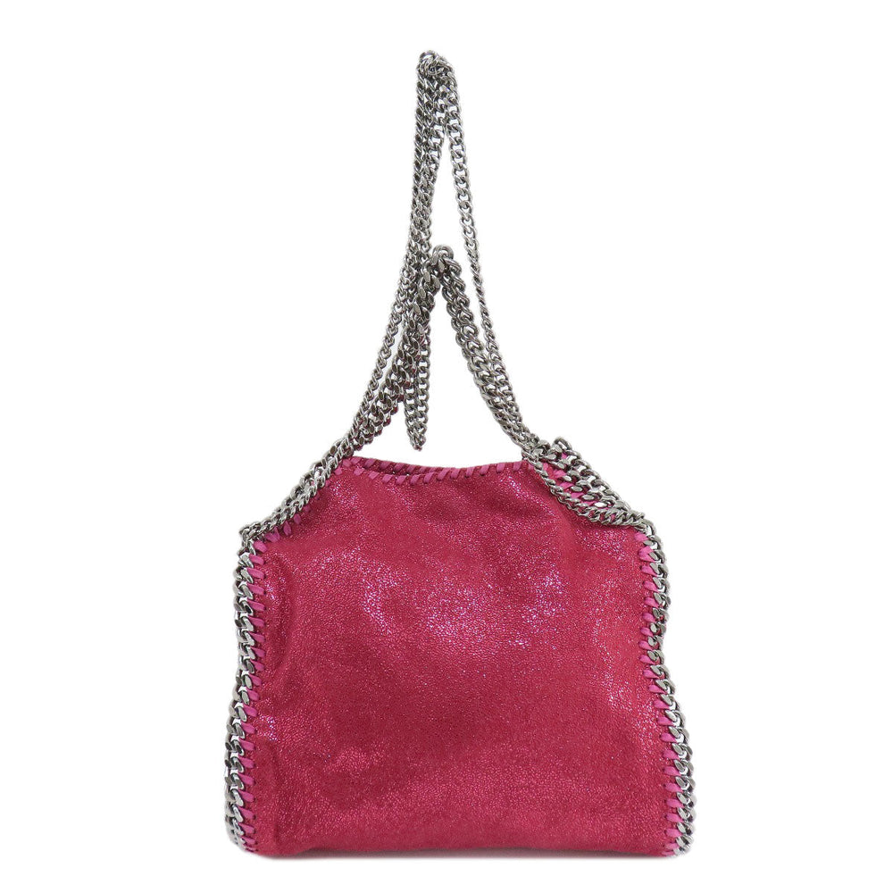 Stella McCartney Handbag Polyester, Lame pink Falabella 2WAY Women Used Authentic