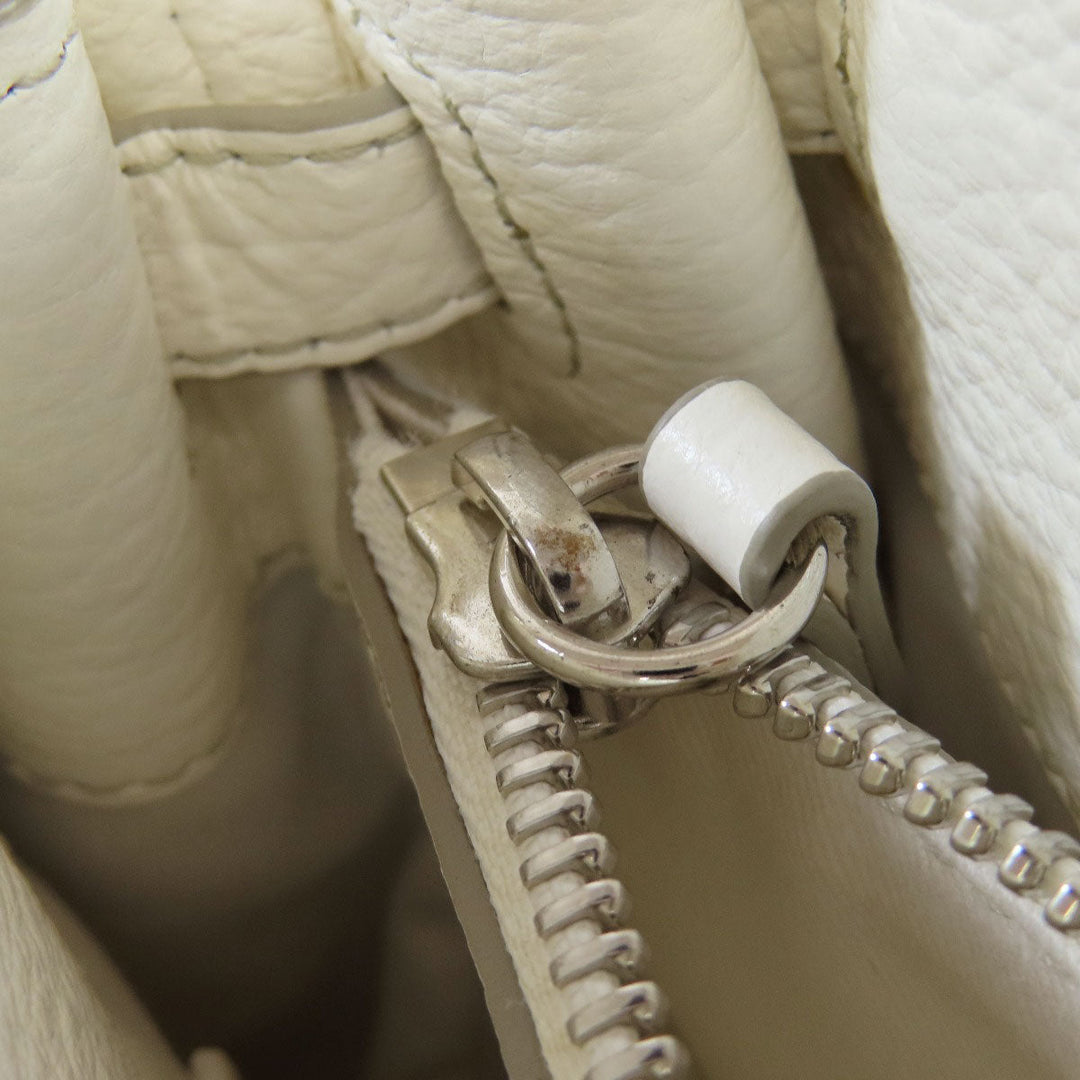 Maison Margiela Handbag leather white 2WAY Women Used Authentic