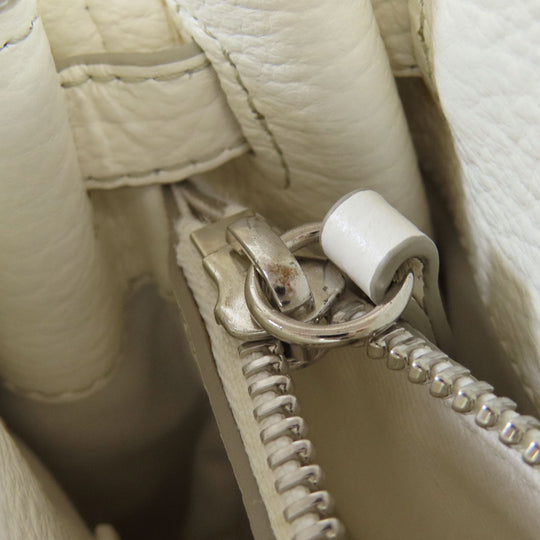Maison Margiela Handbag leather white 2WAY Women Used Authentic