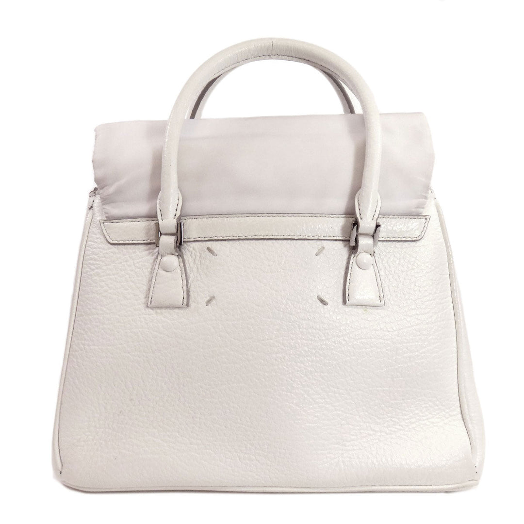 Maison Margiela Handbag leather white 2WAY Women Used Authentic