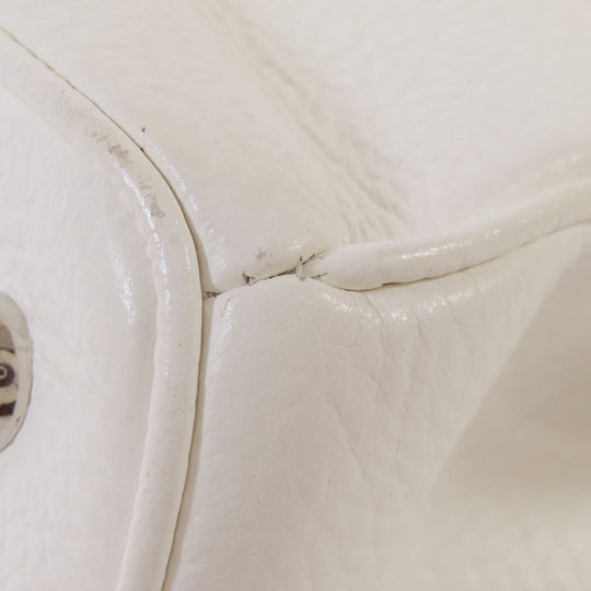 Maison Margiela Handbag leather white 2WAY Women Used Authentic