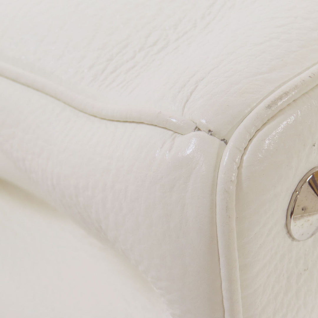 Maison Margiela Handbag leather white 2WAY Women Used Authentic