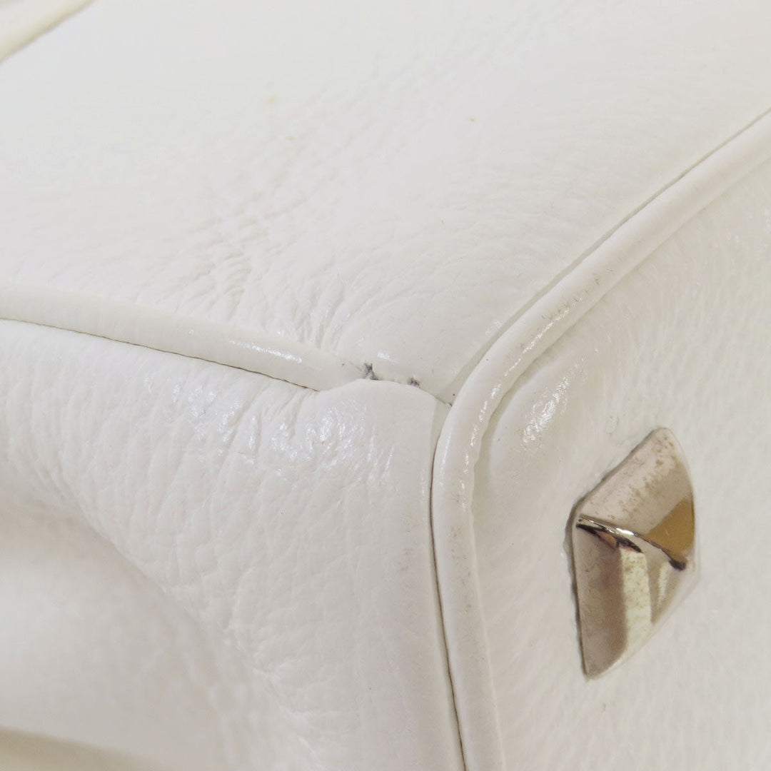 Maison Margiela Handbag leather white 2WAY Women Used Authentic