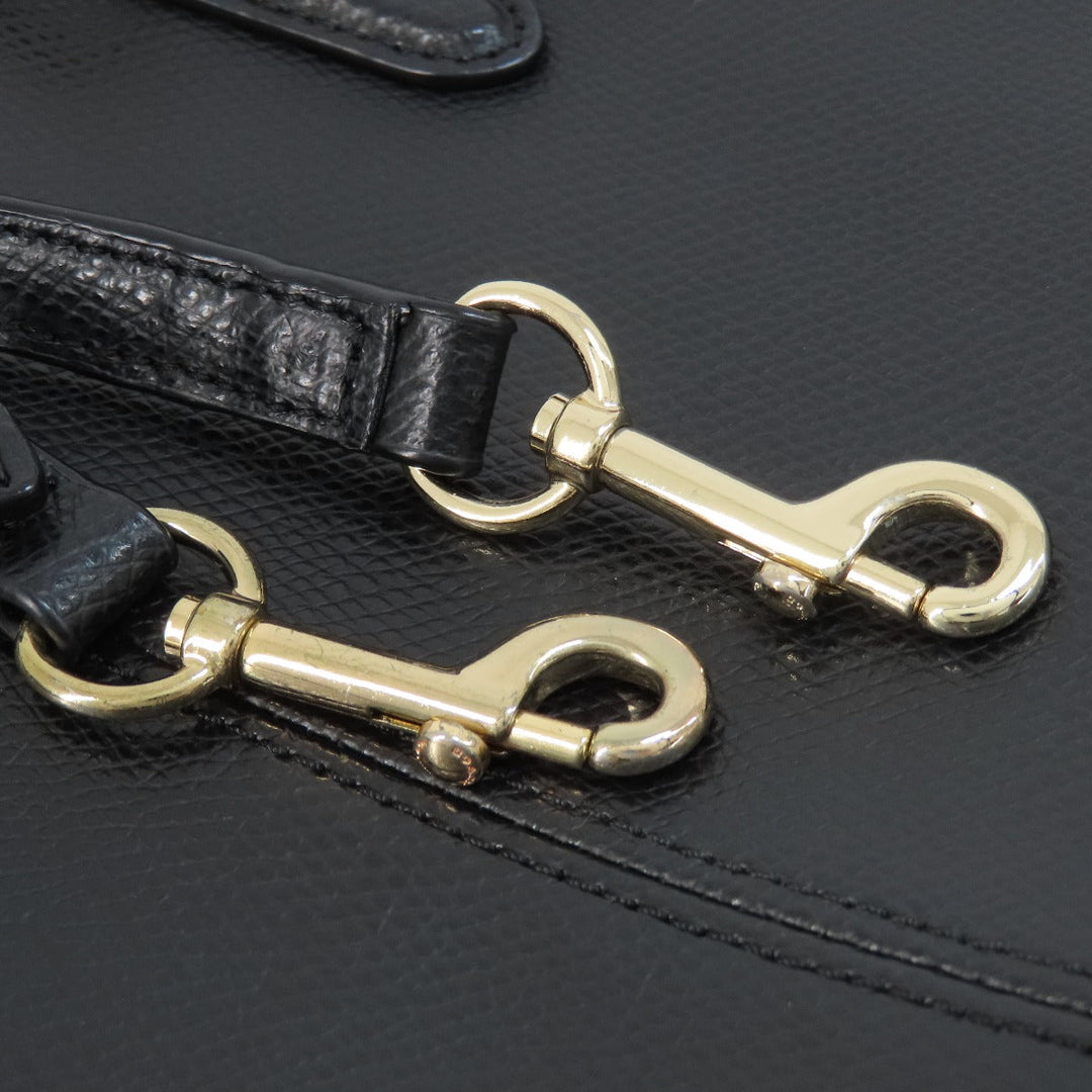 COACH Handbag F36637 leather black logo 2WAY Women Used Authentic