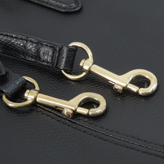 COACH Handbag F36637 leather black logo 2WAY Women Used Authentic