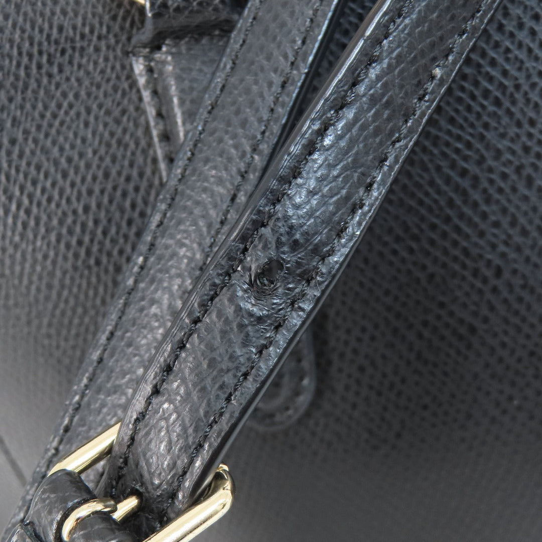 COACH Handbag F36637 leather black logo 2WAY Women Used Authentic