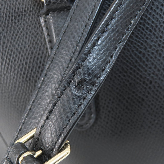 COACH Handbag F36637 leather black logo 2WAY Women Used Authentic