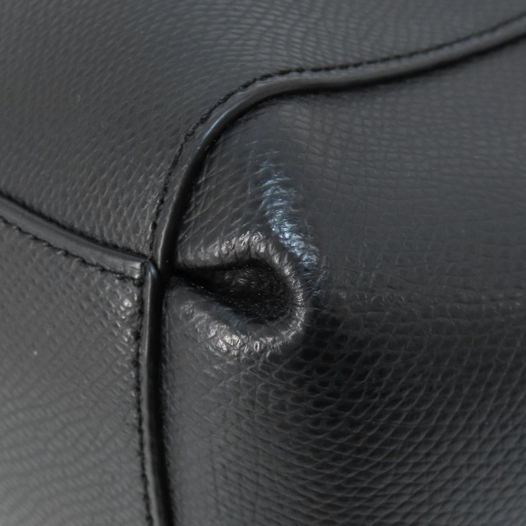 COACH Handbag F36637 leather black logo 2WAY Women Used Authentic