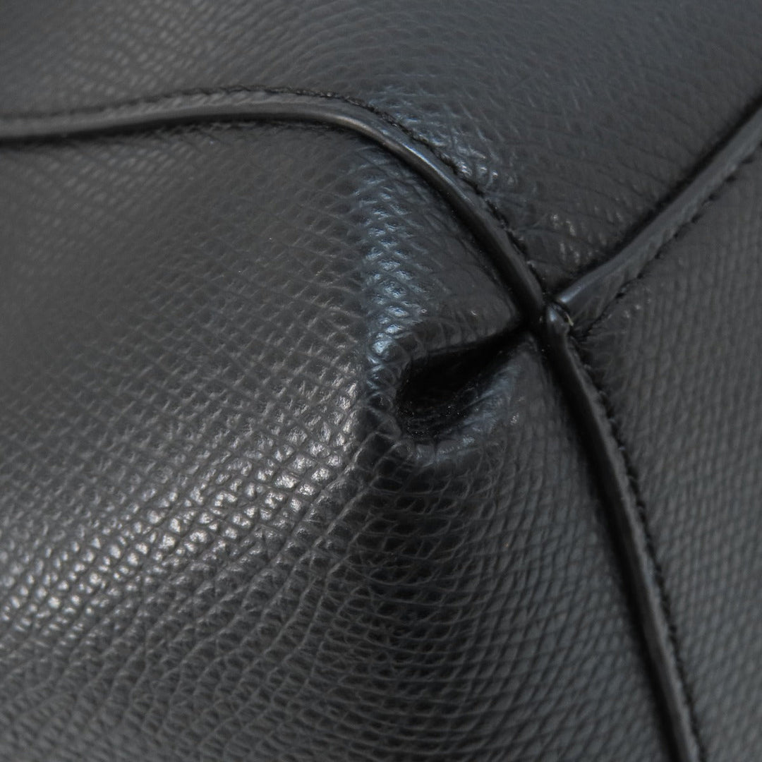 COACH Handbag F36637 leather black logo 2WAY Women Used Authentic