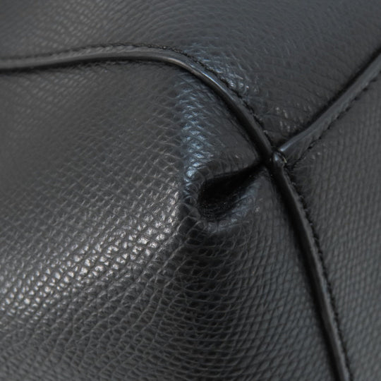 COACH Handbag F36637 leather black logo 2WAY Women Used Authentic