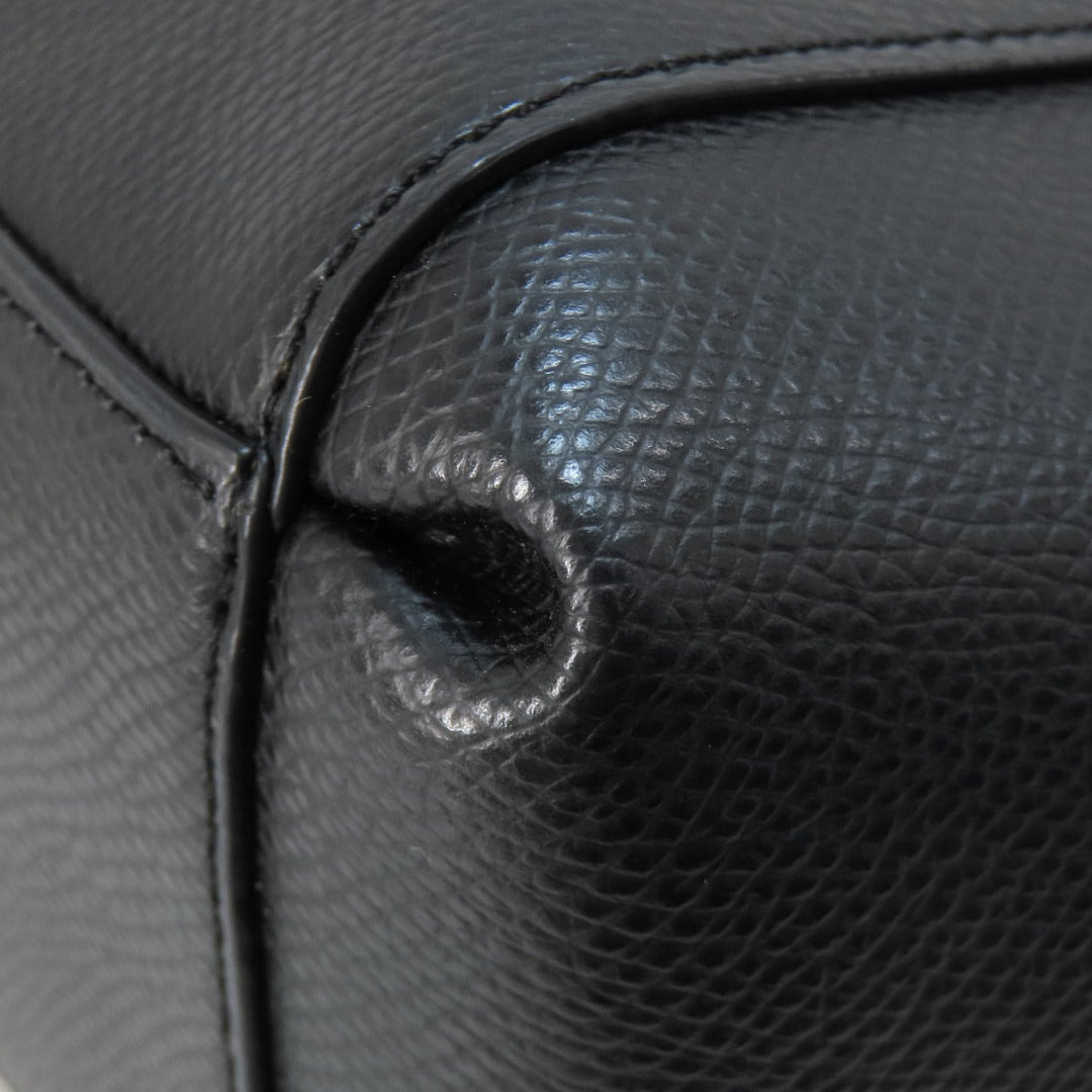 COACH Handbag F36637 leather black logo 2WAY Women Used Authentic