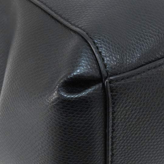 COACH Handbag F36637 leather black logo 2WAY Women Used Authentic