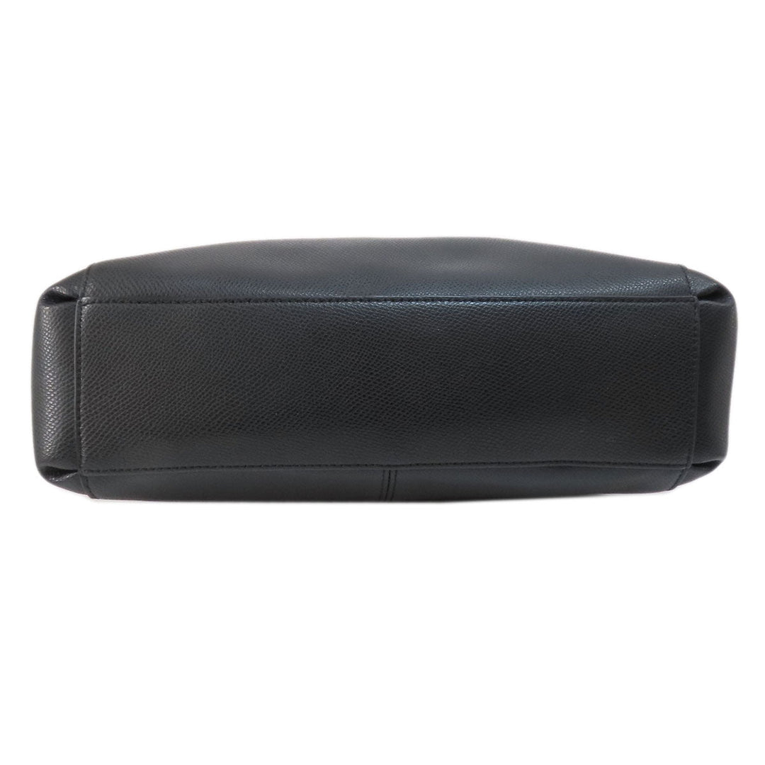 COACH Handbag F36637 leather black logo 2WAY Women Used Authentic