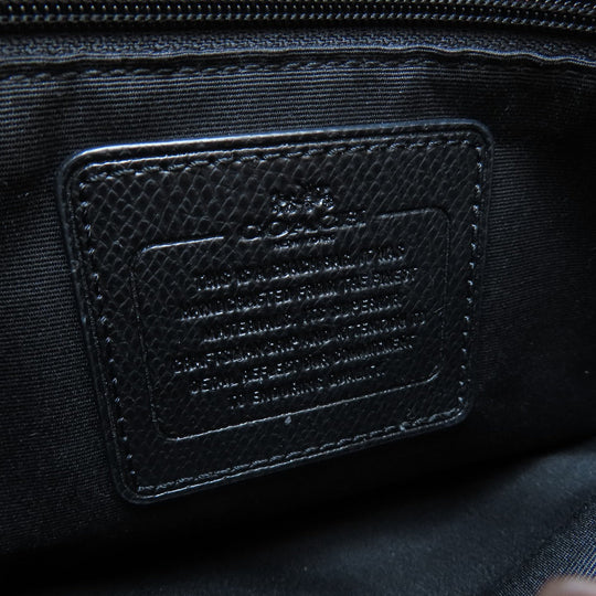 COACH Handbag F36637 leather black logo 2WAY Women Used Authentic