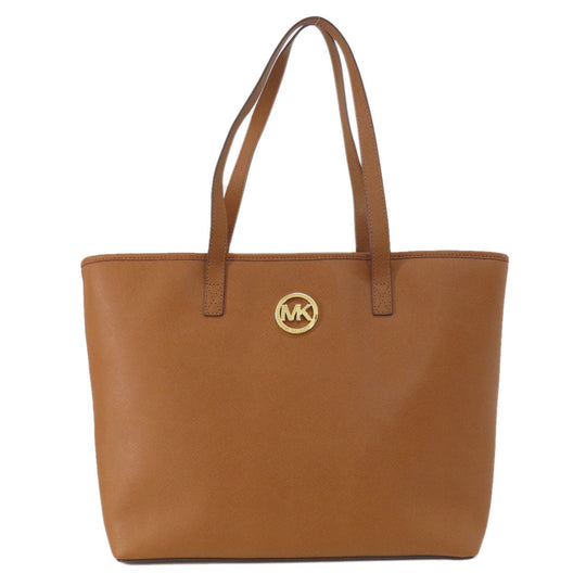 MICHAEL KORS Tote Bag PVC Brown logo Women Used Authentic