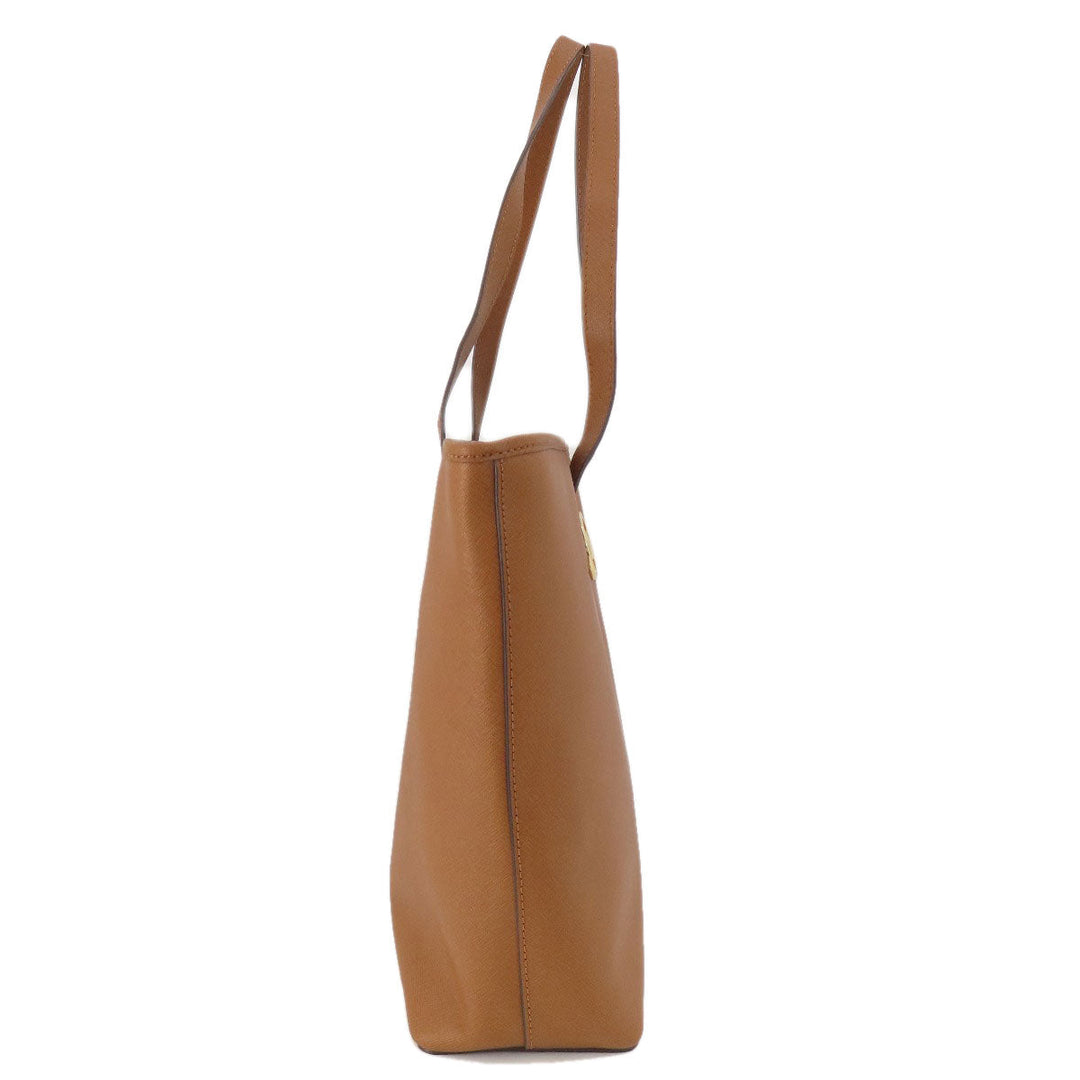 MICHAEL KORS Tote Bag PVC Brown logo Women Used Authentic