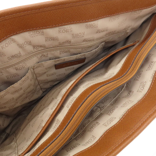MICHAEL KORS Tote Bag PVC Brown logo Women Used Authentic
