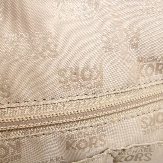 MICHAEL KORS Tote Bag PVC Brown logo Women Used Authentic