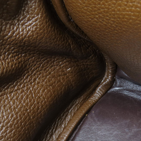 HERMES Handbag Taurillon Clemence Brown