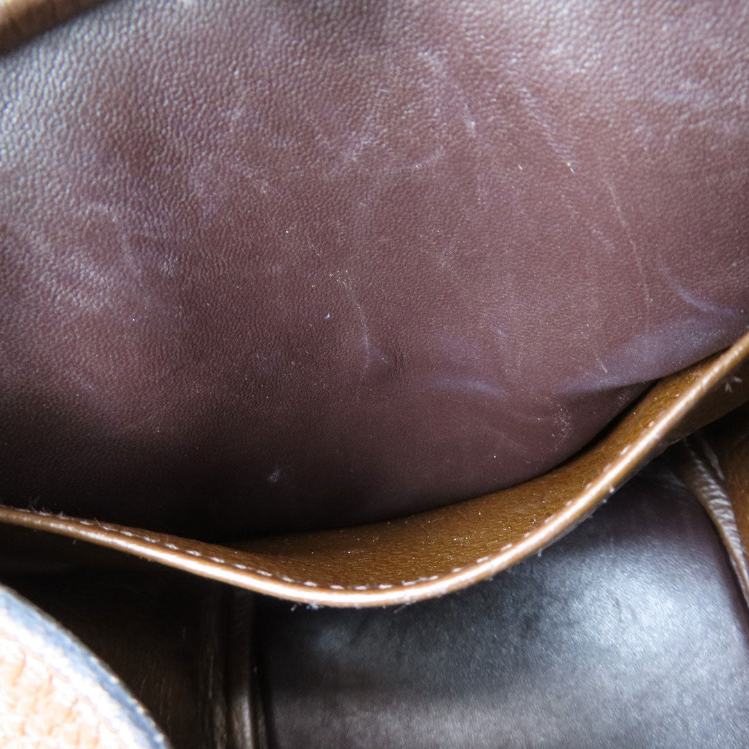 HERMES Handbag Taurillon Clemence Brown